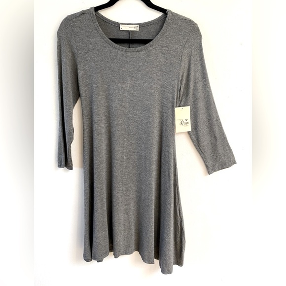 NWT Fit and flare grey size medium Forever Rose Couture dress - Picture 2 of 10